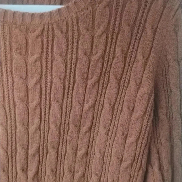 St. John's Bay - Brown Cable Knit Sweater - Sz S - Picture 3 of 4